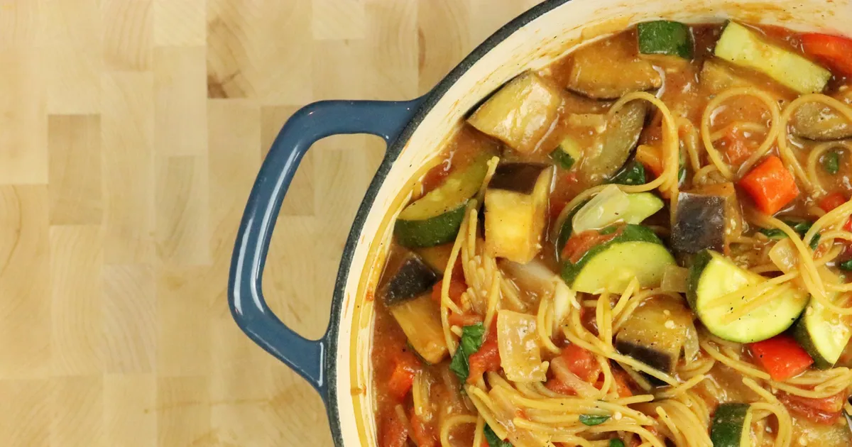 One-Pot Ratatouille Spaghetti - Forkly