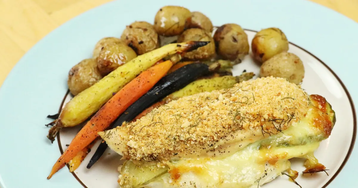 One-Pan Dill-icious Stuffed Chicken Dinner - Forkly