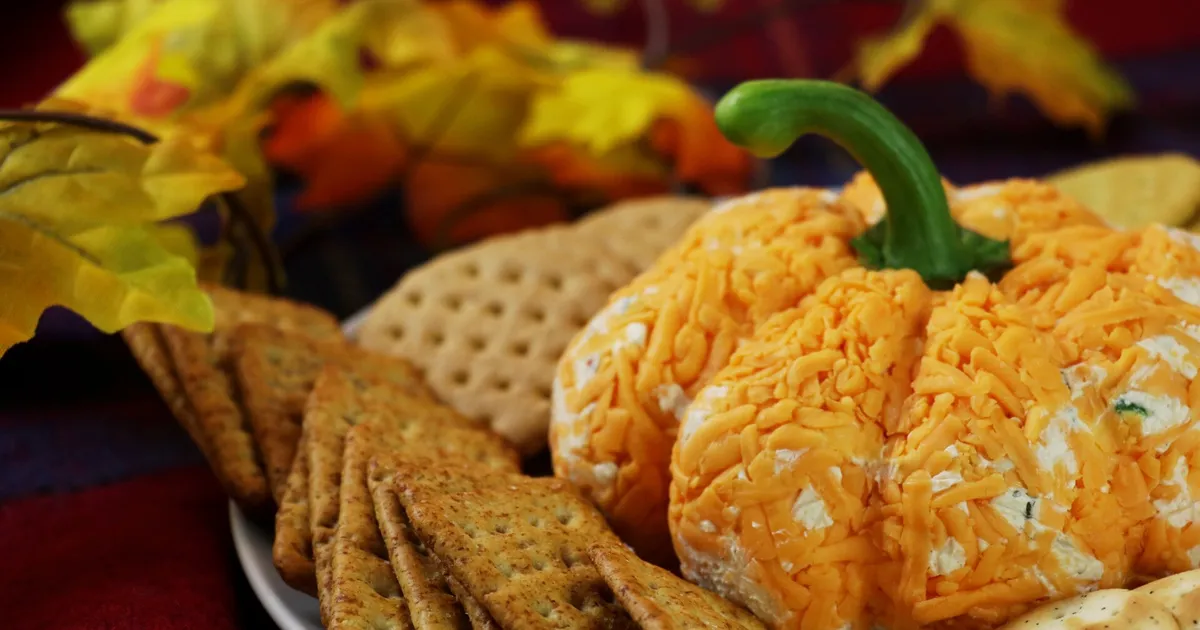 Pumpkin Shaped Cheese Ball - Forkly