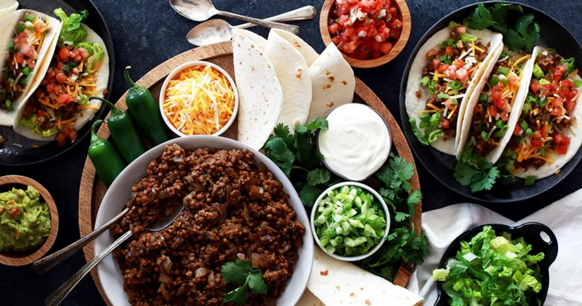 Slow Cooker Lentil and Brown Rice Tacos - Melanie Makes