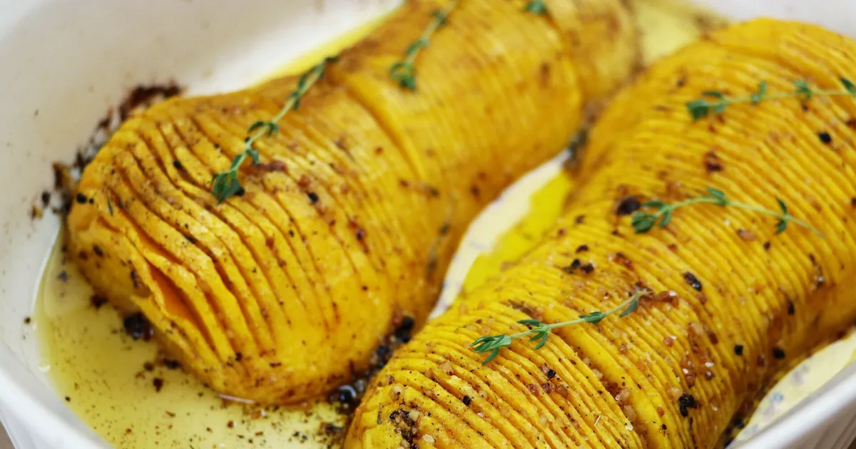 Hasselback Butternut Squash Roasted Side Dish - Forkly