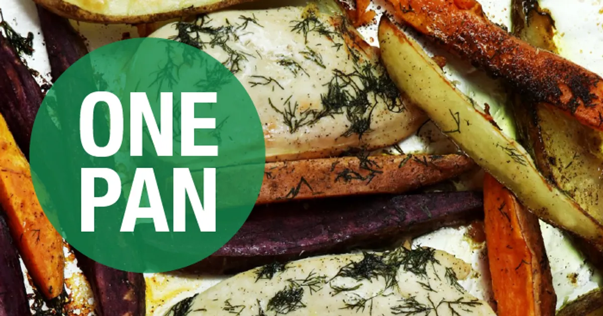 Pickle Juice Sheet Pan Chicken Dinner - Forkly