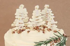 White Christmas Tree Dessert Toppers