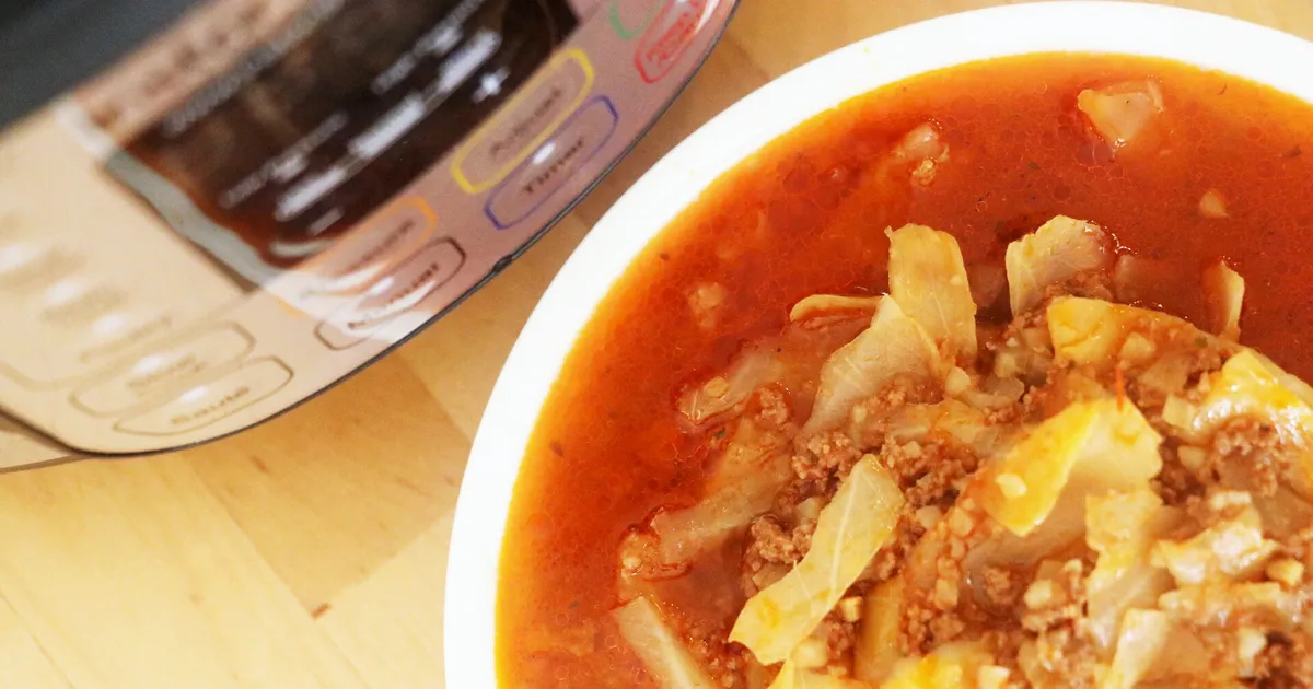 Instant Pot Low Carb Unstuffed Cabbage Roll Soup Forkly