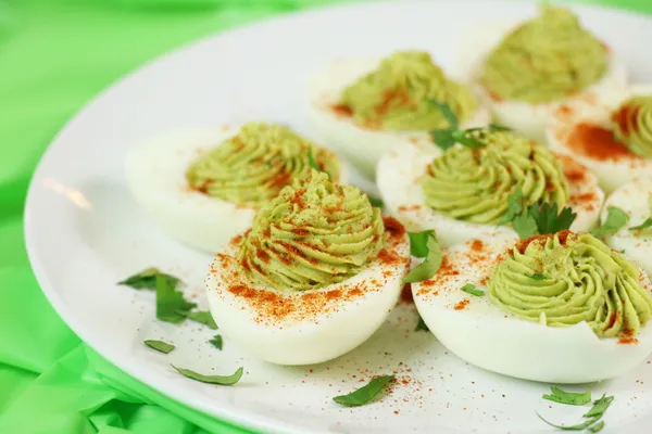 Cajun Avocado Deviled Eggs