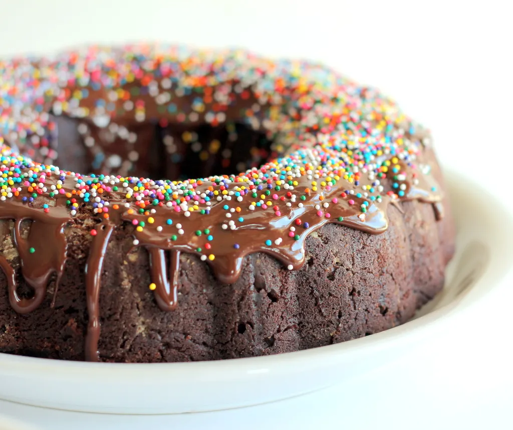 Mini Chocolate Bundt Cake with Cream Cheese Frosting - Glitter and Goulash