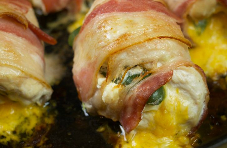 Bacon-Wrapped Keto Jalapeño Popper Chicken - Forkly