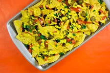 Vegan Cheesy Sheet Pan Nachos