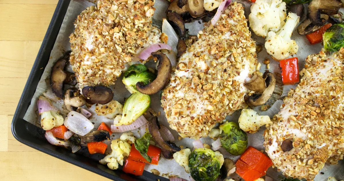 Low-Carb Keto Almond Crusted Chicken Dinner - Forkly