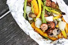 Low-Carb Keto Italian Sausage and Veggie Foil Packets