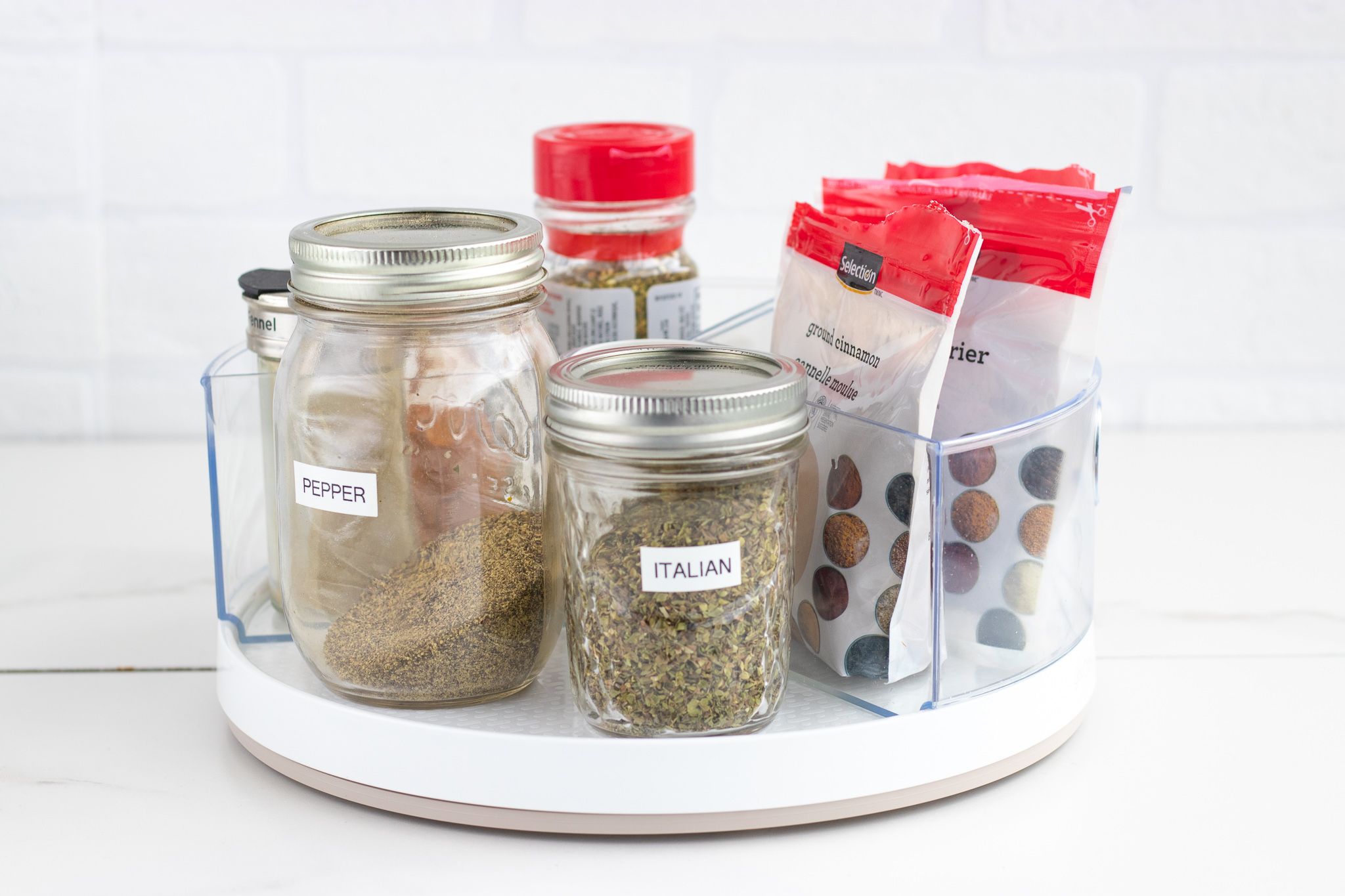 Lazy Susan DIY Hack Spices Forkly