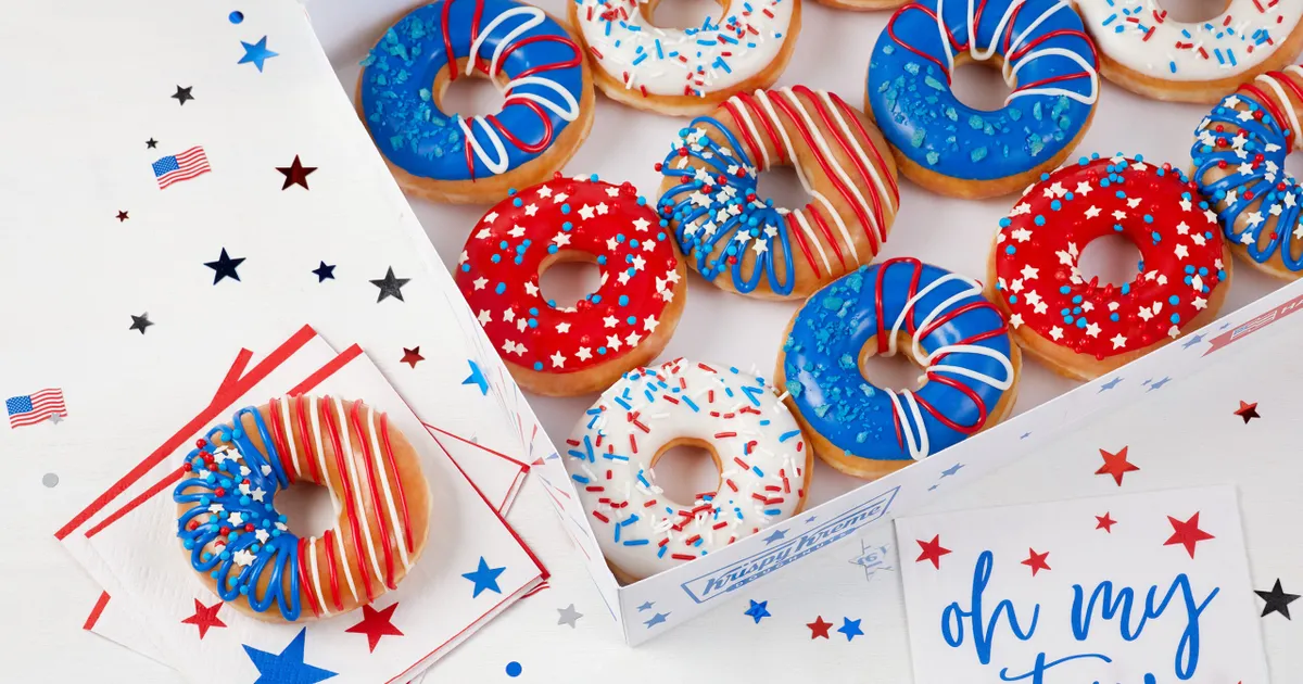 Krispy Kreme Unveils AllNew 4th of July Doughnuts Forkly